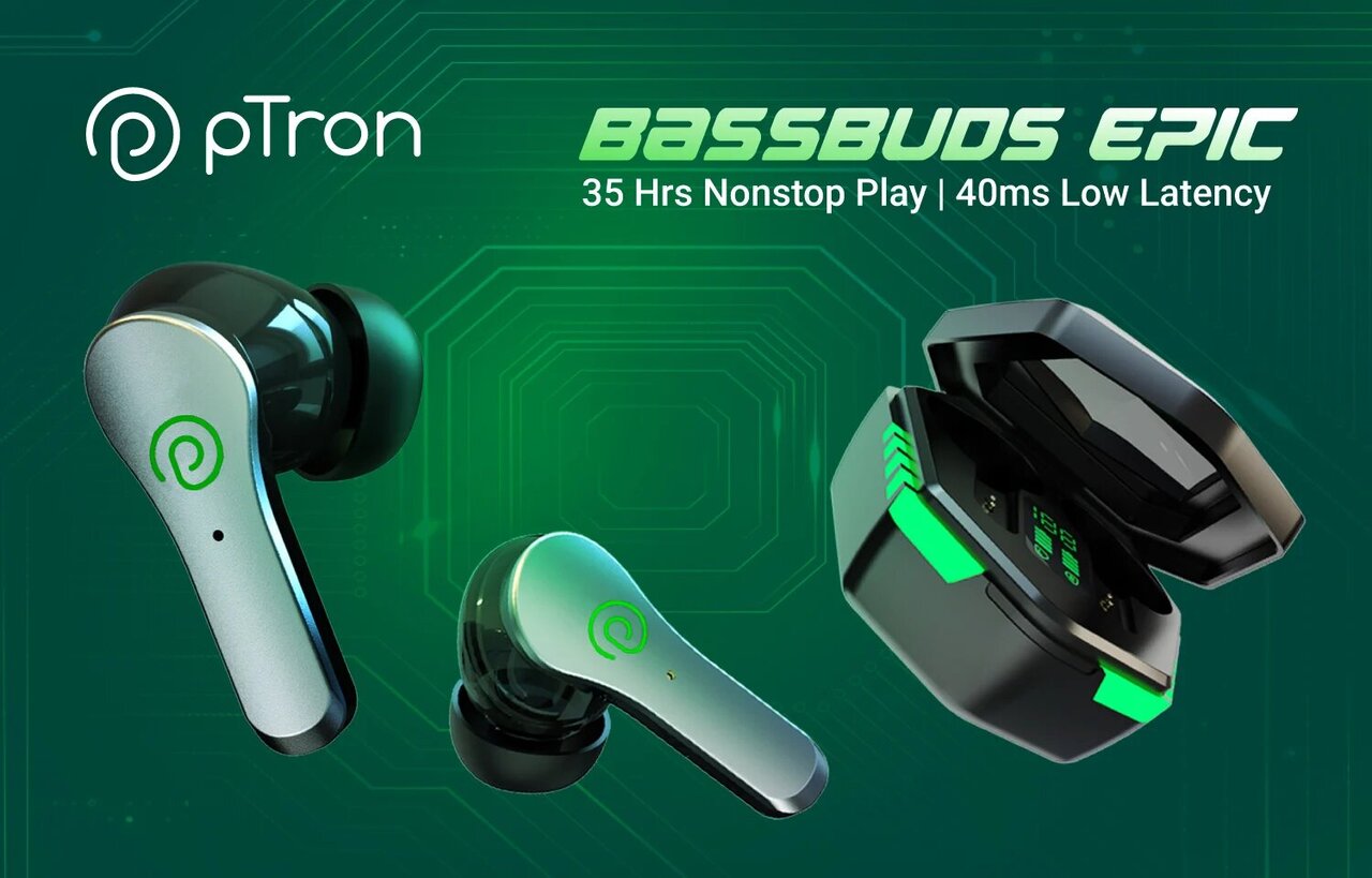 هدفون pTron Bassbuds Epic TWS در هند عرضه شد