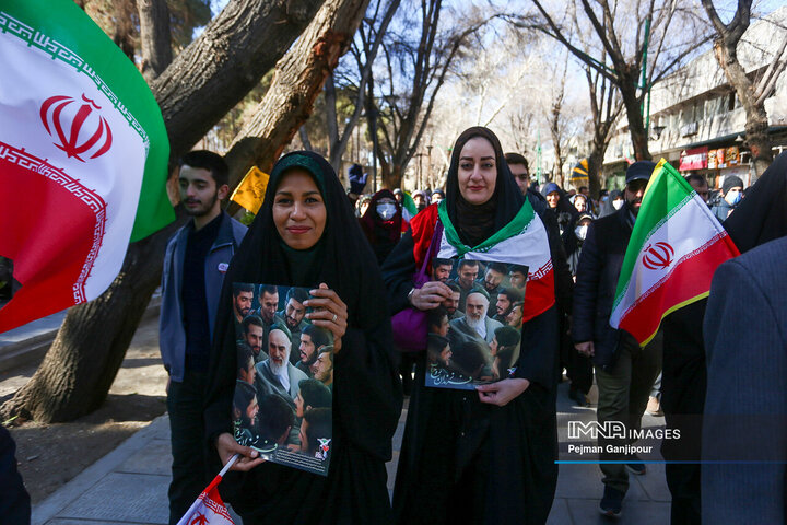 در حاشیه راهپیمایی 22 بهمن در اصفهان