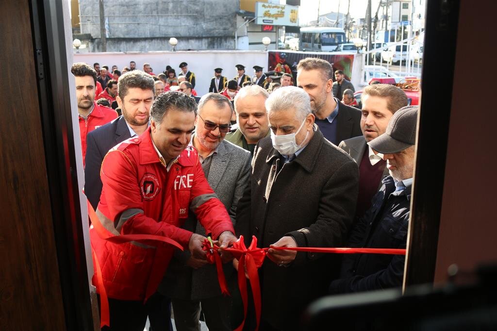 افتتاح ایستگاه شماره ۱۵ سازمان آتش‌نشانی رشت + عکس
