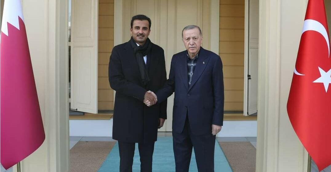 دیدار امیر قطر با اردوغان در استانبول