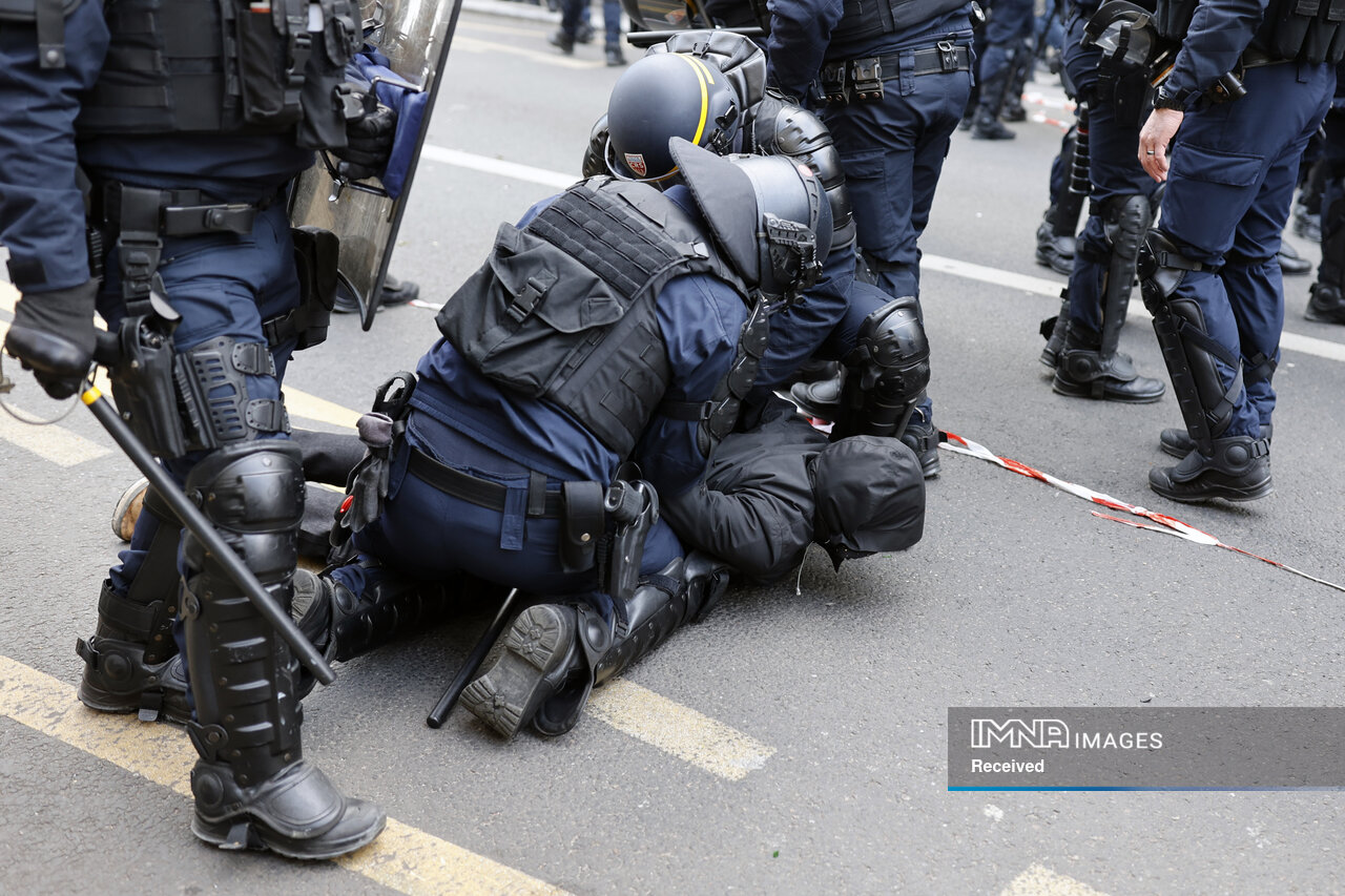 پلیس اسرائیل در میدان اعتراضات پاریس!