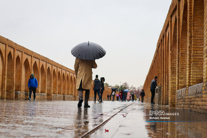 بارش باران در اصفهان