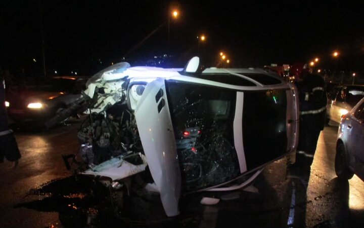 واژگونی خودروی ۲۰۶ مرگ راننده را رقم زد 