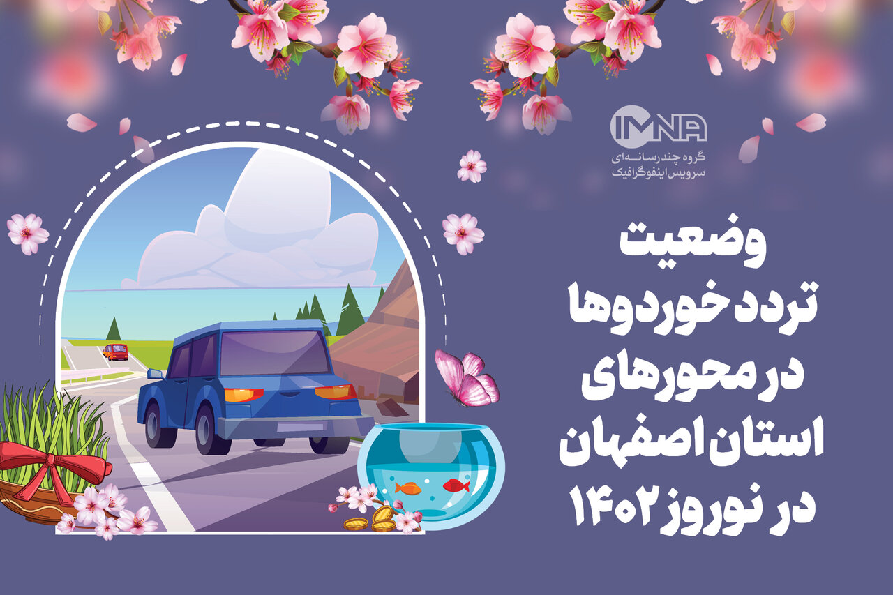وضعیت تردد خوردوها در محورهای استان اصفهان در نوروز ۱۴۰۲ + جزئیات