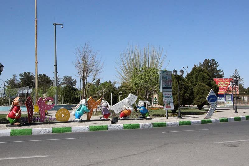 نقش المانهای نوروزی بر چهره رفسنجان