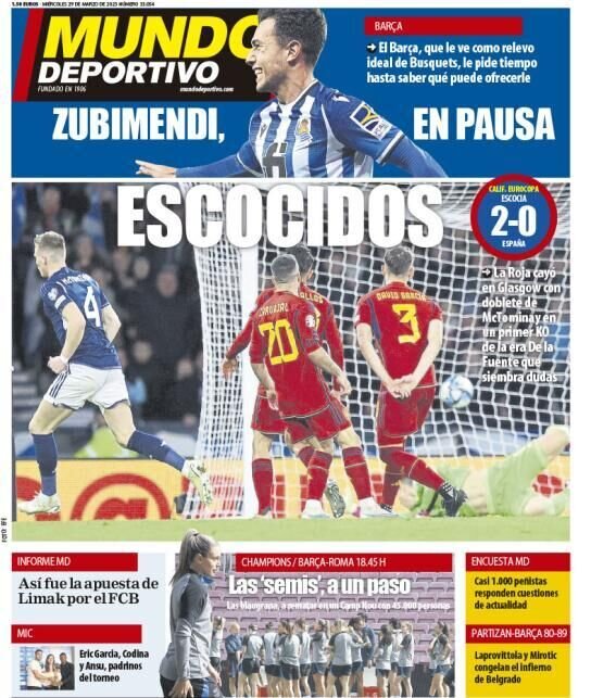 شکست غیرمنتظره اسپانیا در مهد فوتبال