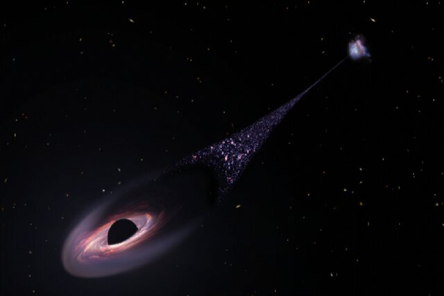 کشف ردپای یک سیاه‌چاله منحصربه‌فرد در داده‌های «تلسکوپ فضایی هابل»