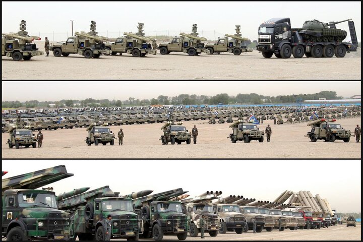 رونمایی و الحاق بیش از هزار دستگاه تجهیزات و تسلیحات به یگان‌های نیروی زمینی ارتش