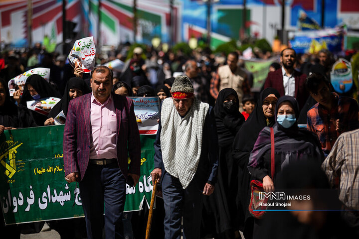 حضور مردم اصفهان در راهپیمایی روز قدس