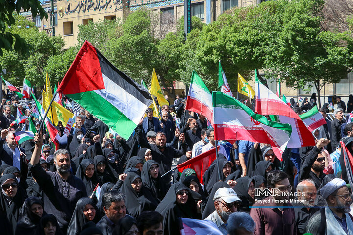 اجتماع مردم اصفهان و تهران در محکومیت کشتار مردم فلسطین