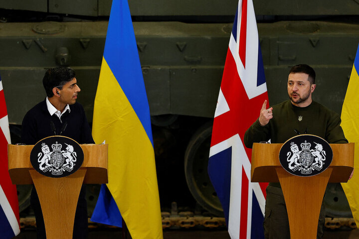 رایزنی سران انگلیس و اوکراین درباره تسریع حمایت تسلیحاتی از جبهه کی‌یف