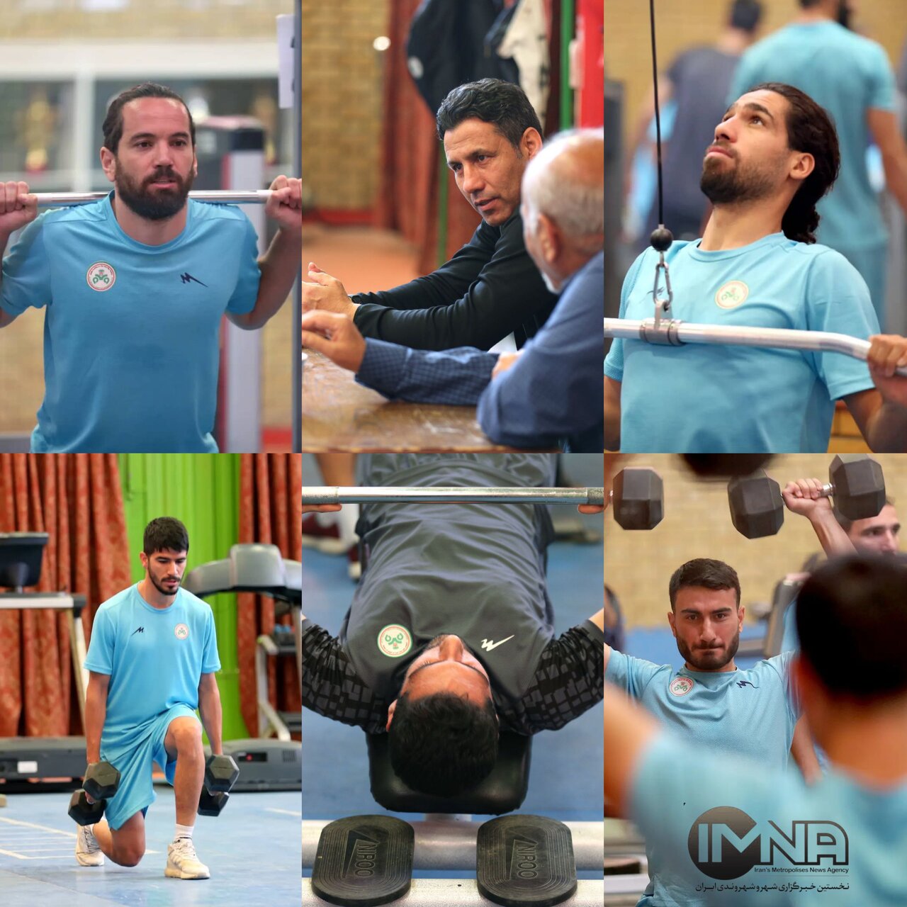 بازیکنان ذوبآهن به سالن وزنه رفتند +عکس