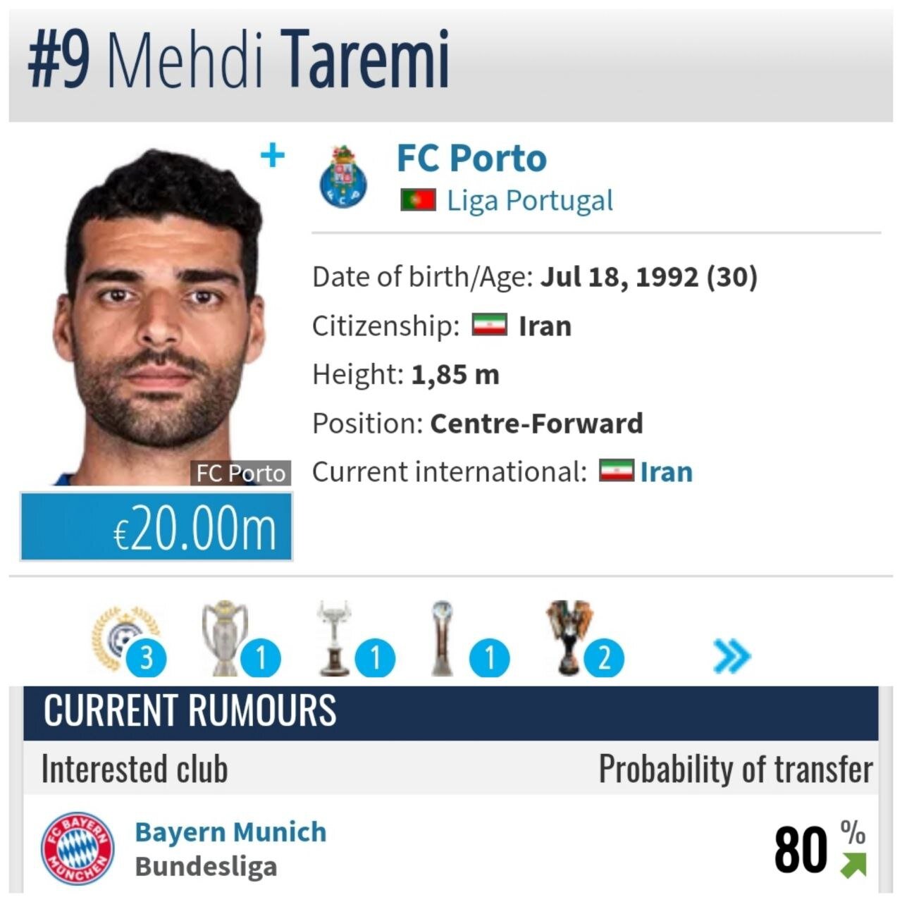 مهدی طارمی به بایرنمونیخ میرود؟