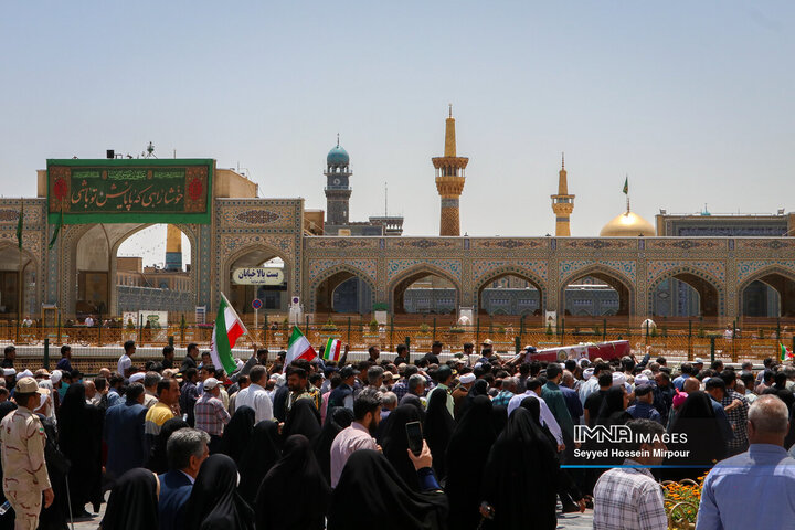 تشییع شهدای مرزبانی در مشهد مقدس