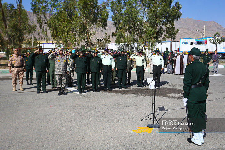 صبحگاه مشترک نیروهای مسلح در لشگر 14 امام حسین(ع)