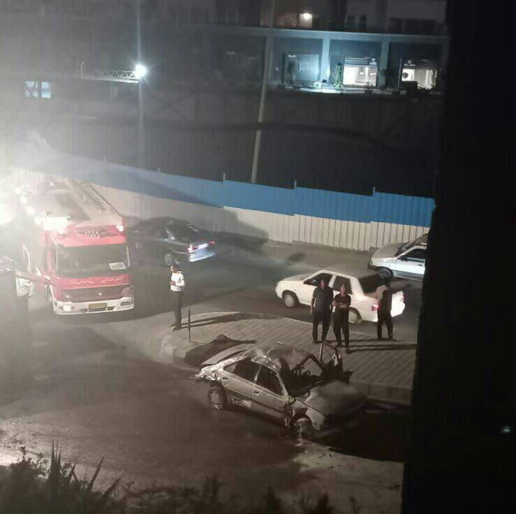 نجات معجزهآسای نوزاد و ۵ سرنشینان دیگر خودرو ۴۰۵ از مرگ در اتوبان شهید بابایی تهران + عکس