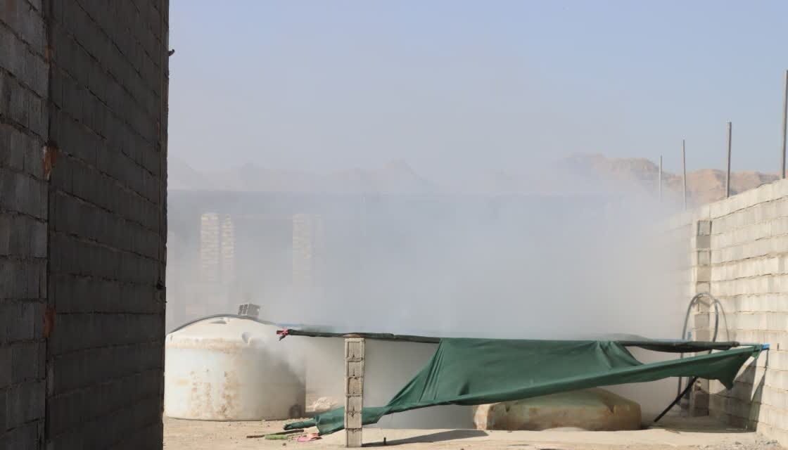 نشت گاز اسید سولفوریک از مخزن ۴ هزار لیتری در کارگاه تولید کود + عکس