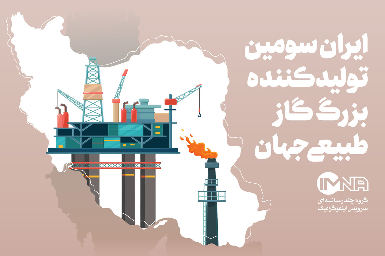 ایران سومین تولیدکننده گاز جهان + جزئیات