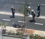 لحظه به شهادت رساندن مبارز فلسطینی توسط صهیونیست‌ها