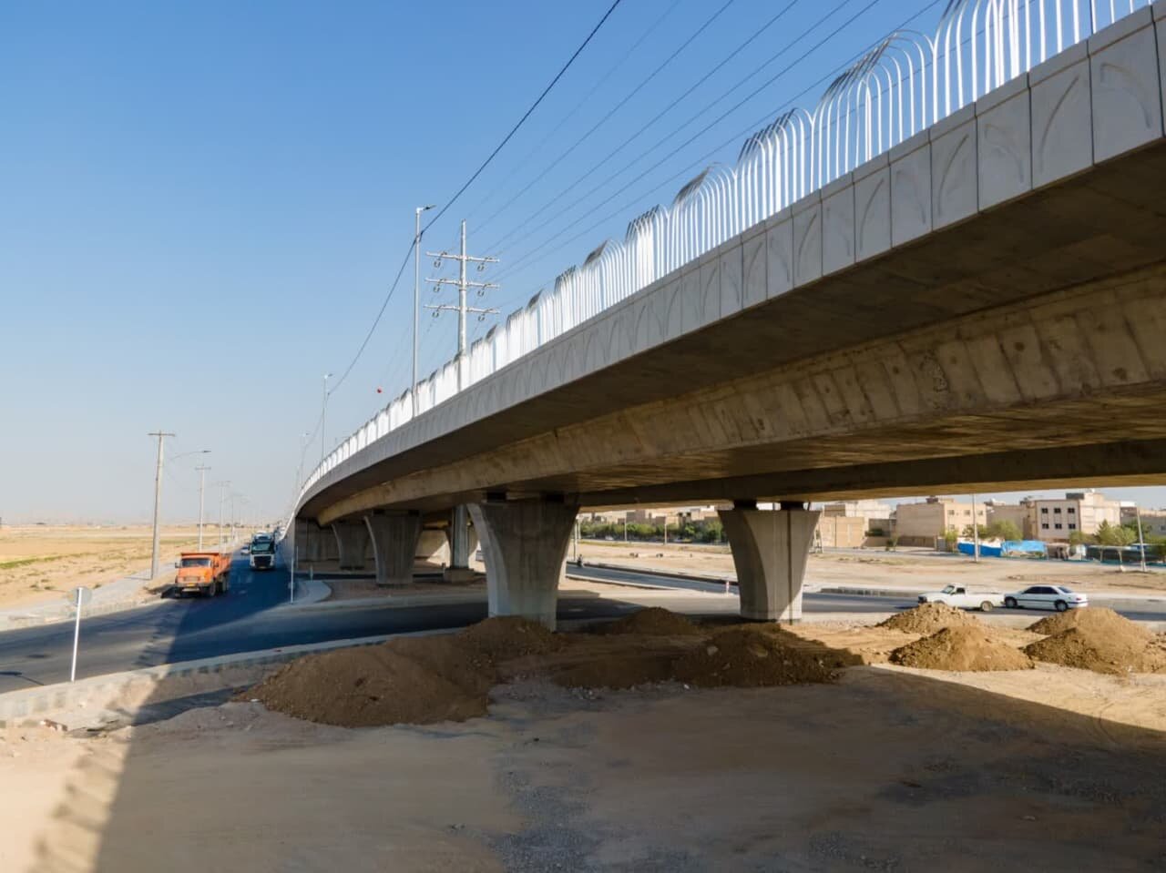 پیشرفت ۴۵ درصدی پروژه پل پیامبر اعظم (ص) بندرعباس