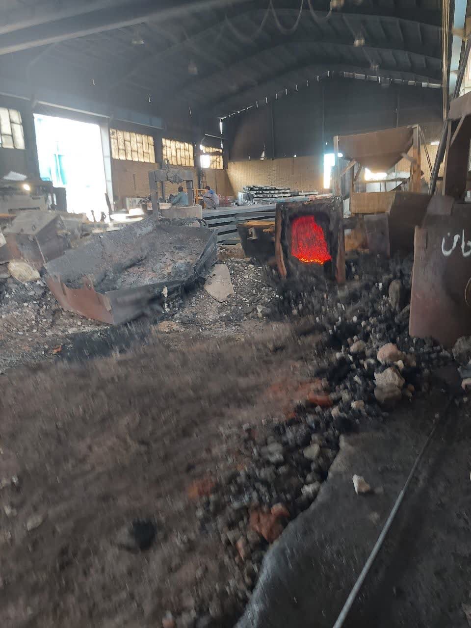 وقوع حریق در کوره ذوب پارس فولاد علویجه + عکس