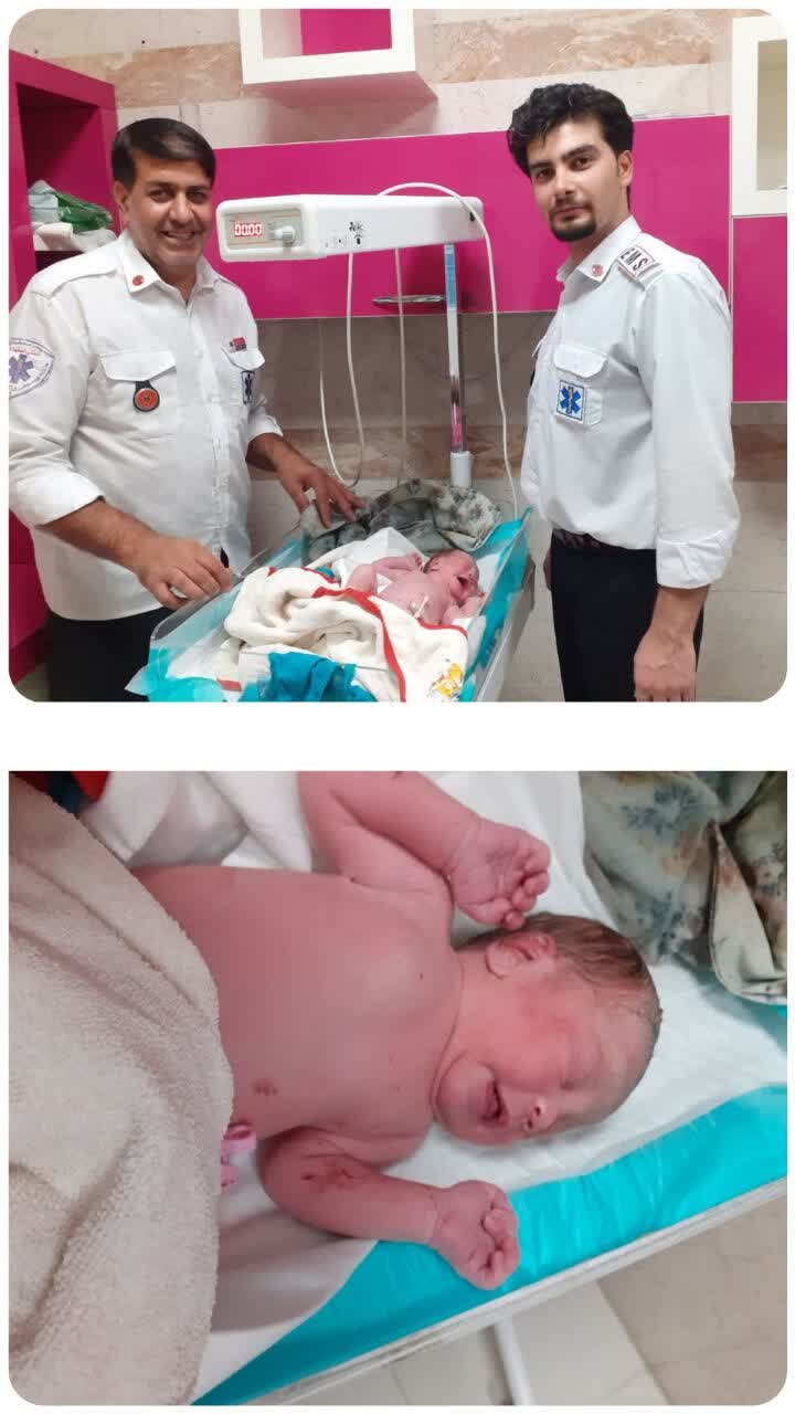 متولد شدن نوزاد عجول توسط سفیدپوشان کارشناسان اورژانس فلاورجان + عکس