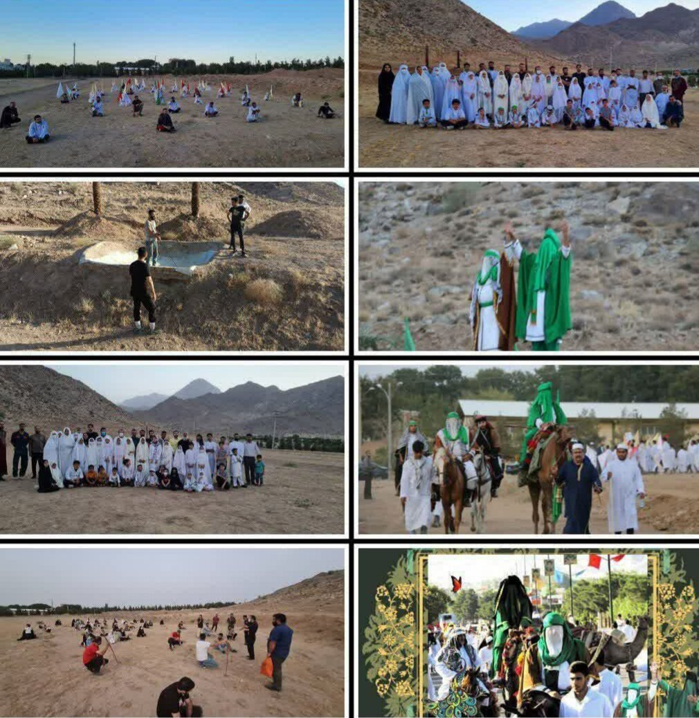 اجرای مراسم نمادین کاروان حجت الوداع و اجرای تئاتر میدانی غدیر خم در نطنز