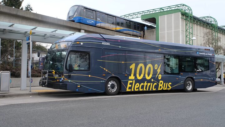 بهره‌برداری از انرژی ترمز اتوبوس‌های شهری در ونکوور