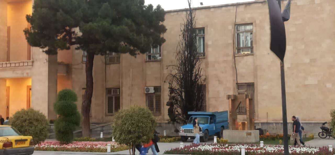 جزئیات حریق درخت کاج در میدان امام حسین (ع) توسط مردی ۶۰ ساله + عکس