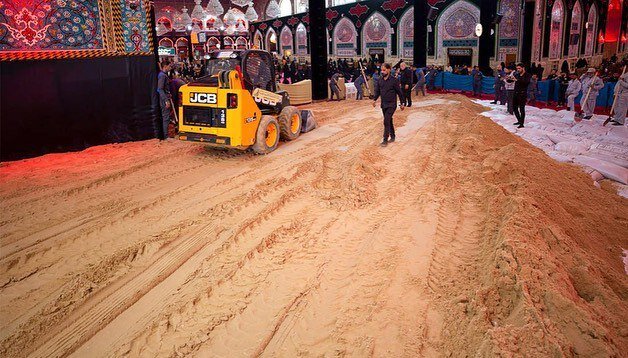 حرم امام حسین (ع) برای حضور دسته عزاداری طویریج آماده شد+ تصاویر و فیلم