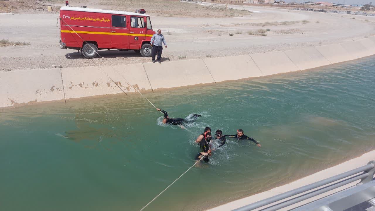 فوت و مصدوم شدن ۳ تبعه افغان در پی غرقشدگی در کانال آب + عکس