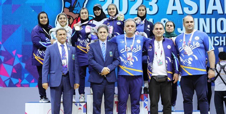 تاریخسازی دختران نوجوان و جوان وزنهبرداری ایران در آسیا+عکس