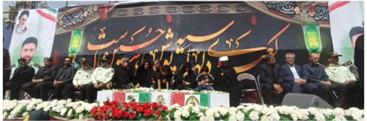 تشییع شهید مدافع امنیت در جیرفت