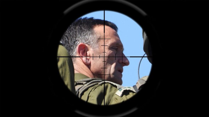 رئیس ستاد مشترک ارتش رژیم صهیونیستی در تیررس حزب‌الله + فیلم