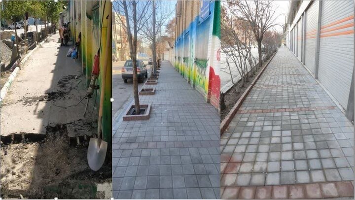 بهره‌برداری از فاز دوم پروژه اصلاح پیاده‌روهای محله سجادیه