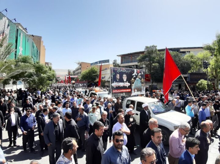 تشییع پیکر شهدای حرم شاهچراغ (ع) با حضور گسترده مردم شیراز