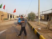 ضدعفونی و گندزدایی ۲۰ هزار مترمربعی محل اسکان مواکب اصفهانی در کربلا