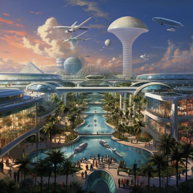 رونمایی از تصاویر فرودگاههای آینده آمریکا با هوش مصنوعی