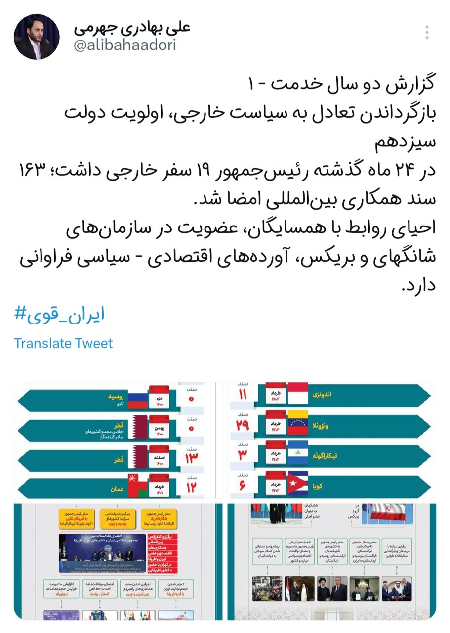 بازگرداندن تعادل به سیاست خارجی، اولویت دولت سیزدهم