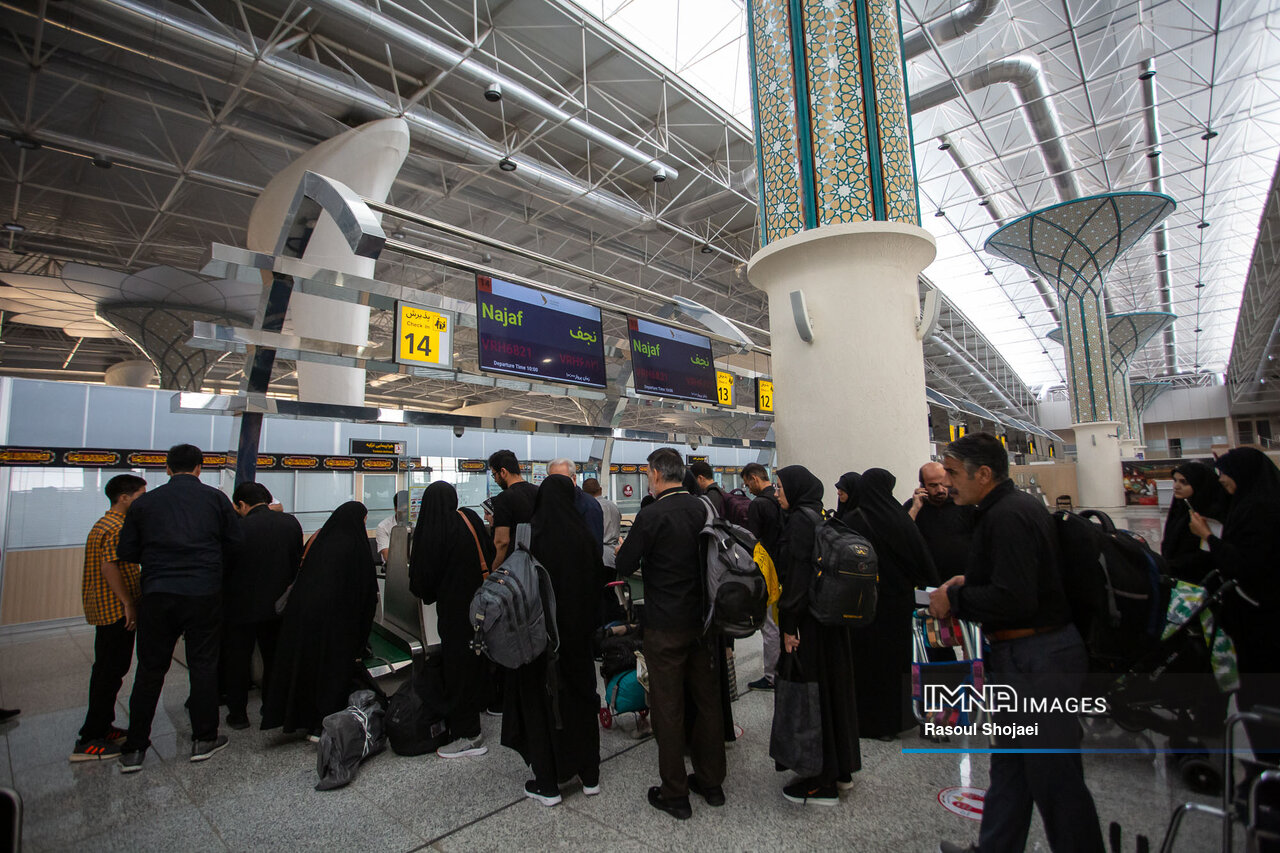 میزبانی فرودگاه اصفهان از دوازده هزار زائر اربعین