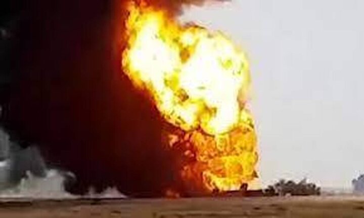مهار آتش‌سوزی خط لوله نفتی در هرمزگان و تایید ۲ فوتی