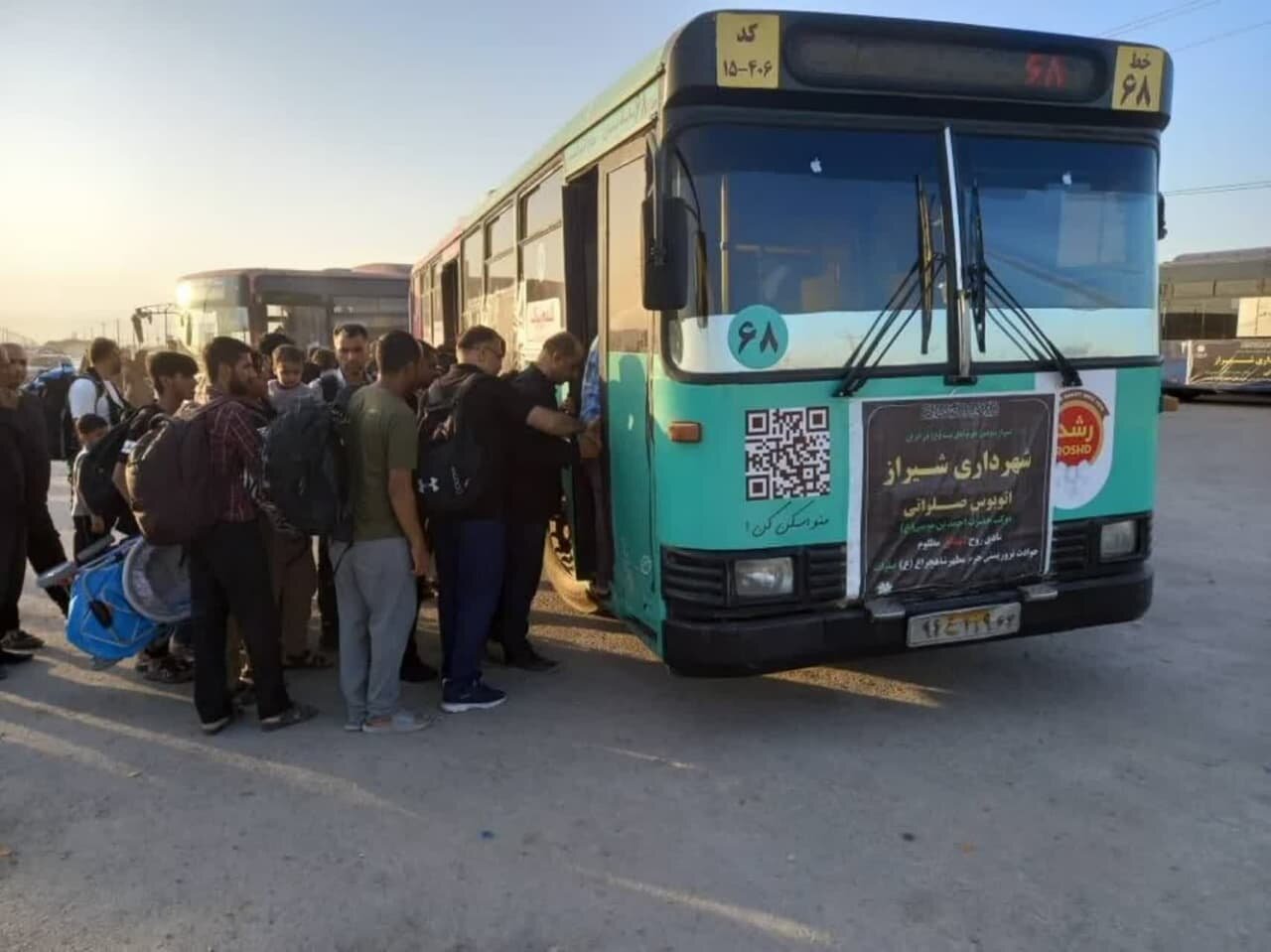 اعزام ۸۰ دستگاه اتوبوس جهت خدمات‌رسانی به زائران اربعین حسینی در مرز شلمچه