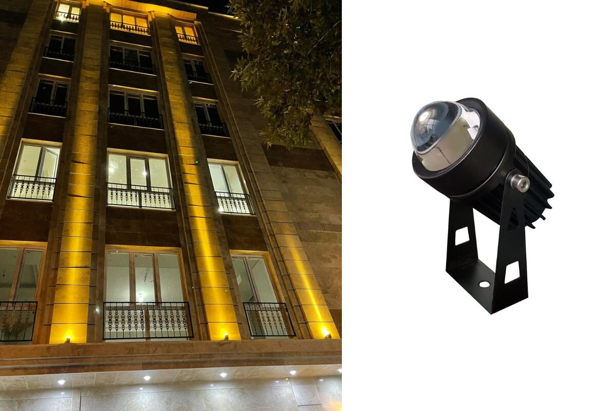 کاربرد پروژکتور، وال واشر و جت لایت در نورپردازی نمای ساختمان