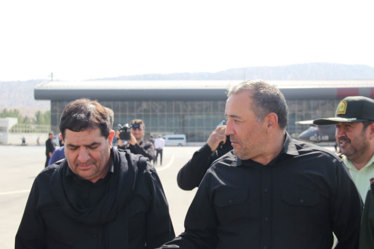معاون اول رئیس جمهور وارد فرودگاه شهدای ایلام شد