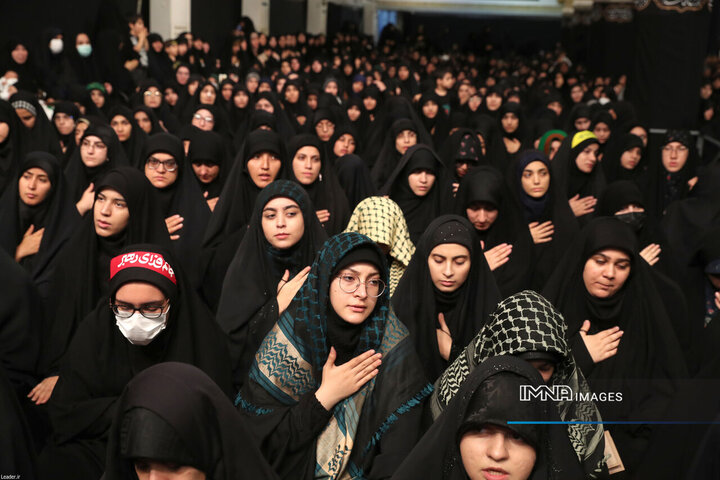 مراسم عزاداری دانشجویان به‌مناسبت اربعین حسینی در محضر رهبر انقلاب