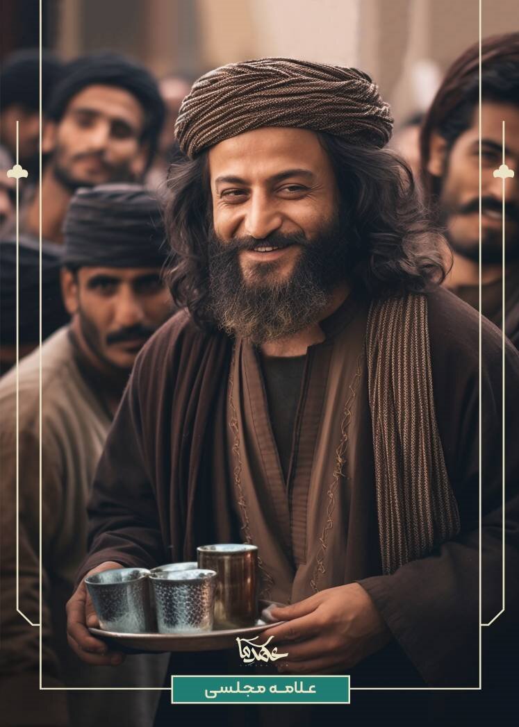 حضور علمای تاریخ شیعه در پیادهروی اربعین با کمک هوش مصنوعی+ تصاویر