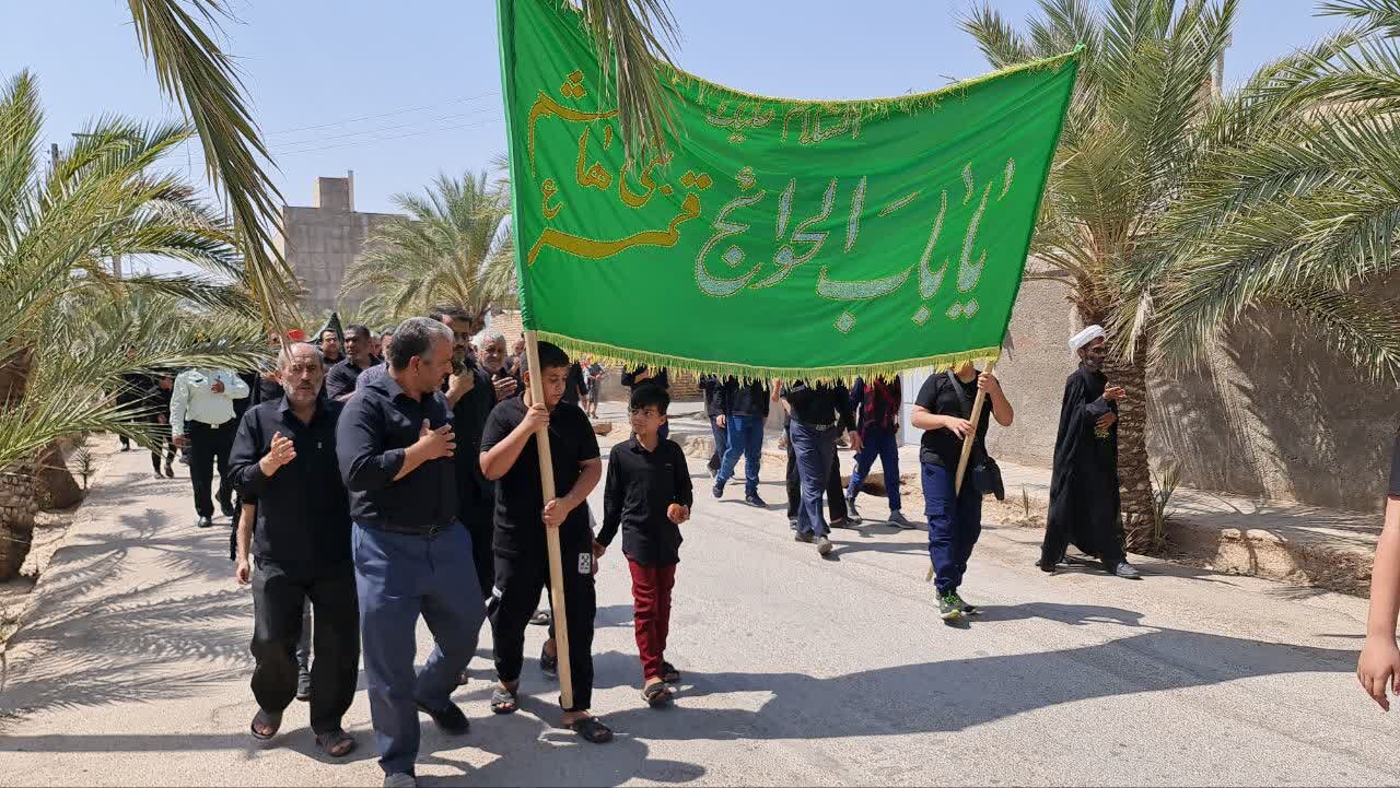 پیاده روی جاماندگان اربعین حسینی در شهرستانهای نایین و خوروبیابانک