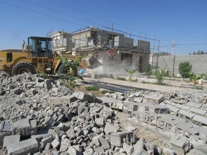تخریب ۵۸ ساخت‌وساز غیرمجاز در اراضی کشاورزی قزوین