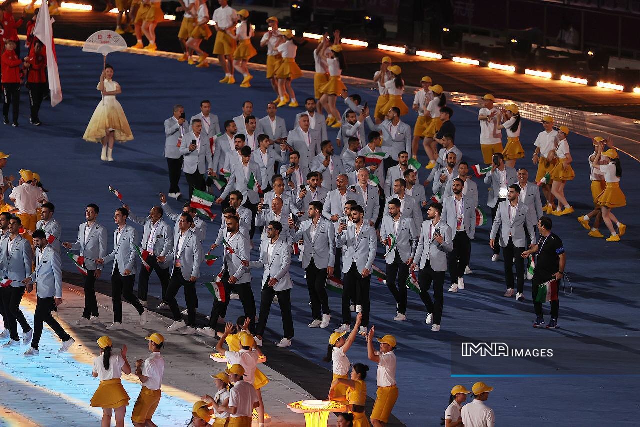 رژه کاروان ایران در بازیهای آسیایی ۲۰۲۳ هانگژو + عکس