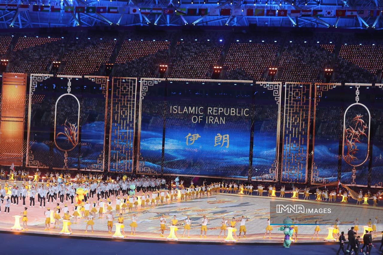 رژه کاروان ایران در بازیهای آسیایی ۲۰۲۳ هانگژو + عکس